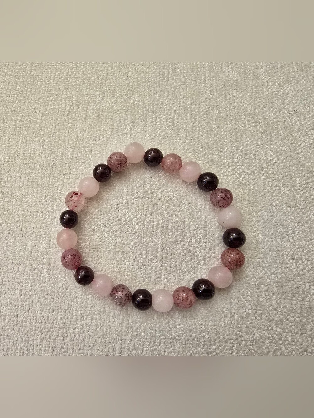 Pink Multi-Stone Beaded Stretch Bracelet